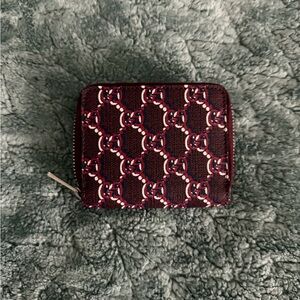GUCCI Gg shadow monogram card zip around wallet